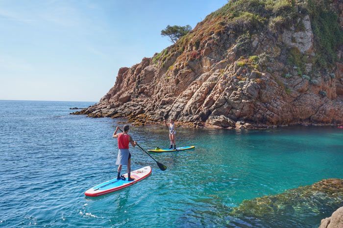 sup at blanes sea